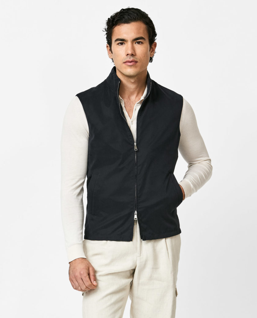 Midnight Blue Peached Water-Repellent Vest