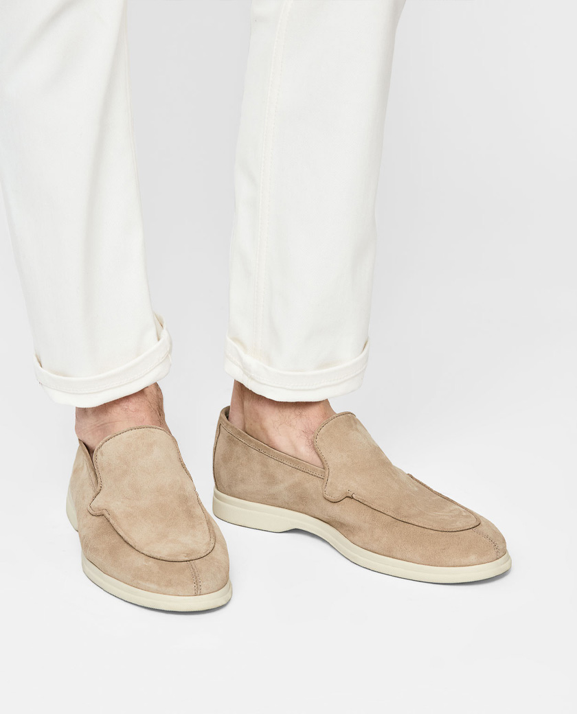 Sand Suede Low-Top City Loafer