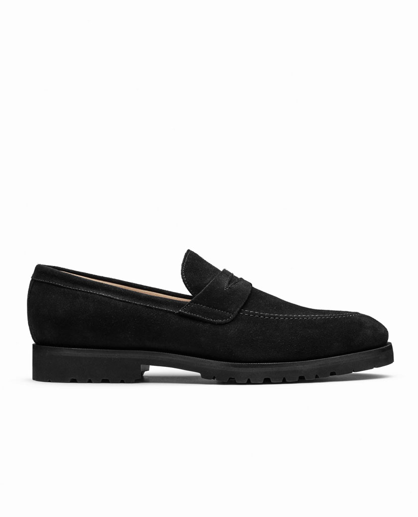 Black Suede Lightweight Penny Loafer