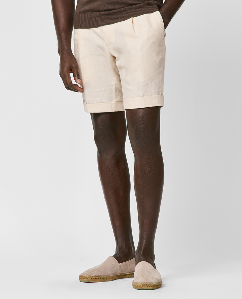 Sand Linen Bermuda Shorts