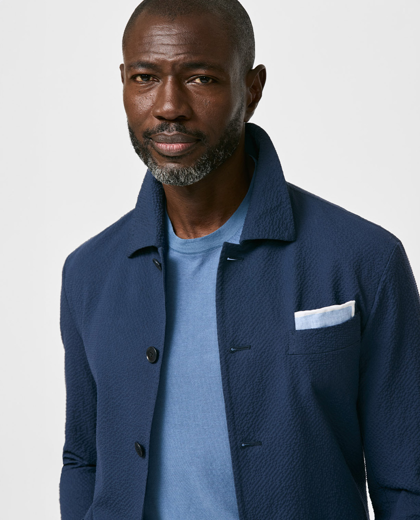 Bone Reversible Silk-Cotton Pocket Square