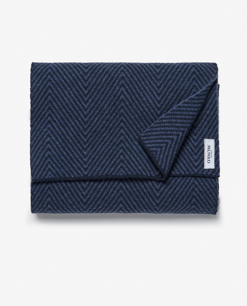 Chevron Jacquard Wool-Cashmere Scarf